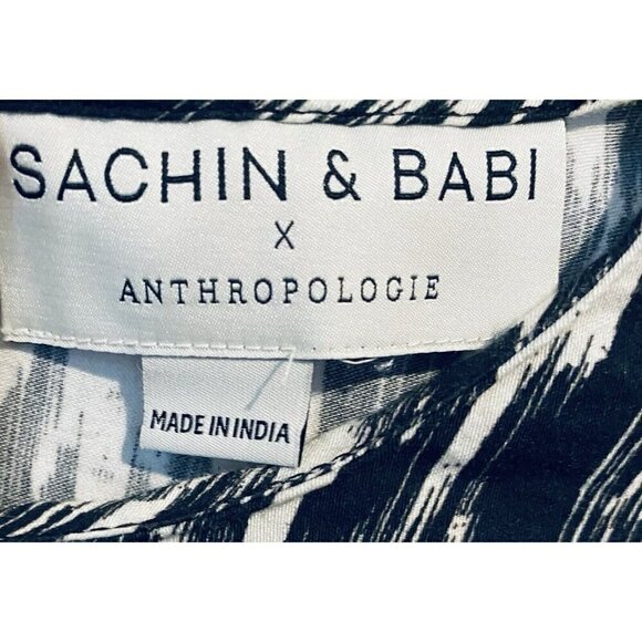Anthropologie Sachin and Babi Caralisa Tunic Dress Womens Large Ikat Puff Sleeve - Picture 7 of 9